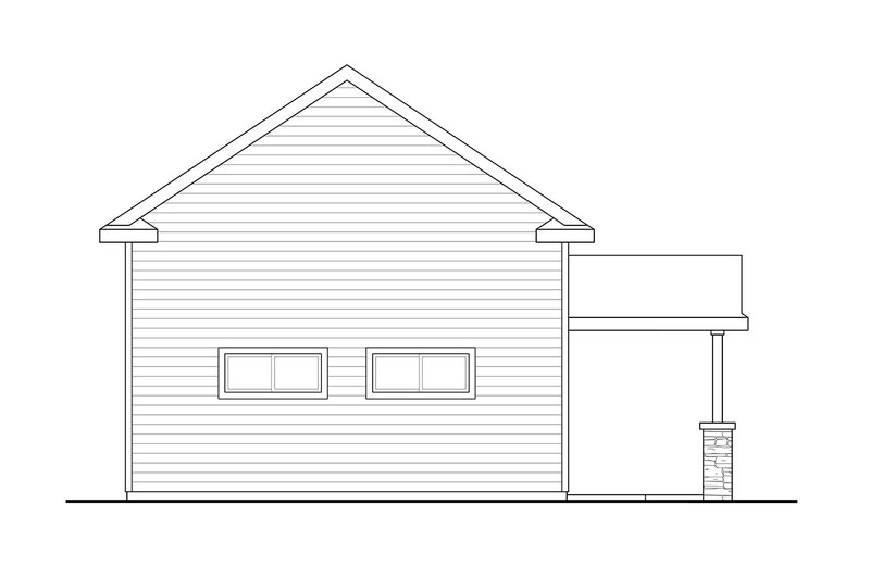 Dream House Plan - Exterior - Rear Elevation for Craftsman House Plan #124-1340, 0 bath