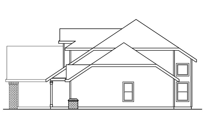 House Plan Design - Exterior - Other Elevation 1 for Traditional House Plan #124-384 - 4 bed, 2.5 bath