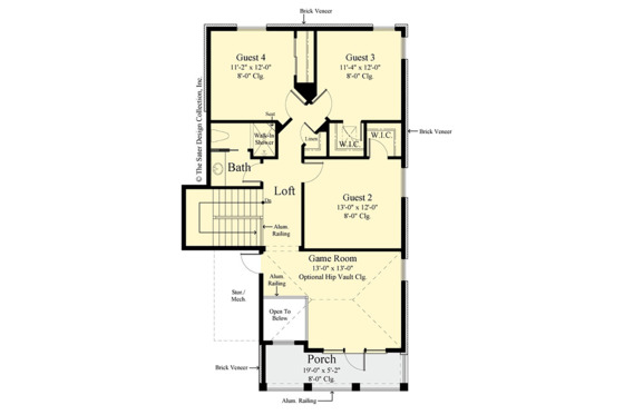 Floor Plan - Upper Floor for Traditional House Plan #930-498 - 4 bed, 3 bath