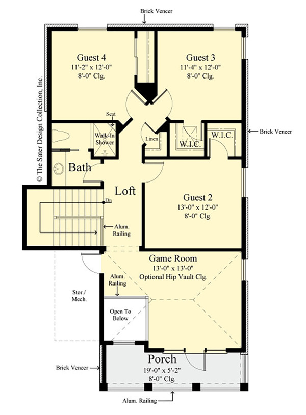 House Design - Traditional Floor Plan - Upper Floor Plan #930-498