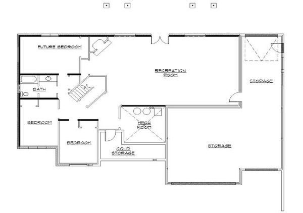 Dream House Plan - European Floor Plan - Lower Floor Plan #5-265