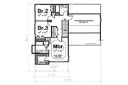 Traditional Style House Plan - 3 Beds 2.5 Baths 1499 Sq/Ft Plan #20-2030 