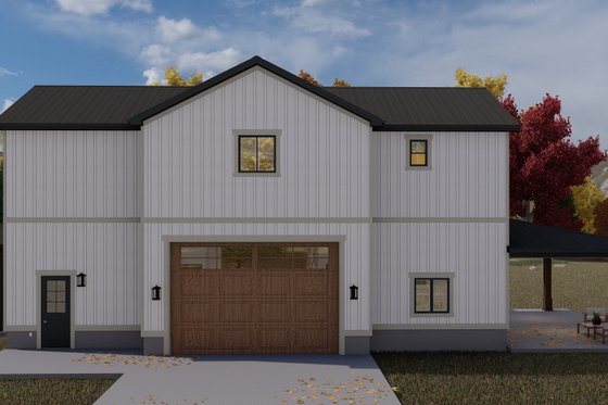 Exterior - Rear Elevation 1 for Farmhouse House Plan #1060-118 - 2 bed, 2.5 bath