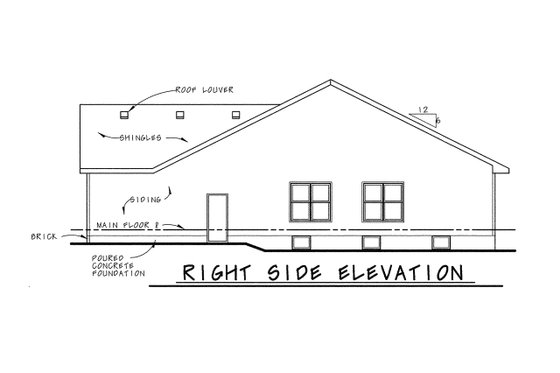 Exterior - Other Elevation 1 for Traditional House Plan #20-404 - 6 bed, 4 bath
