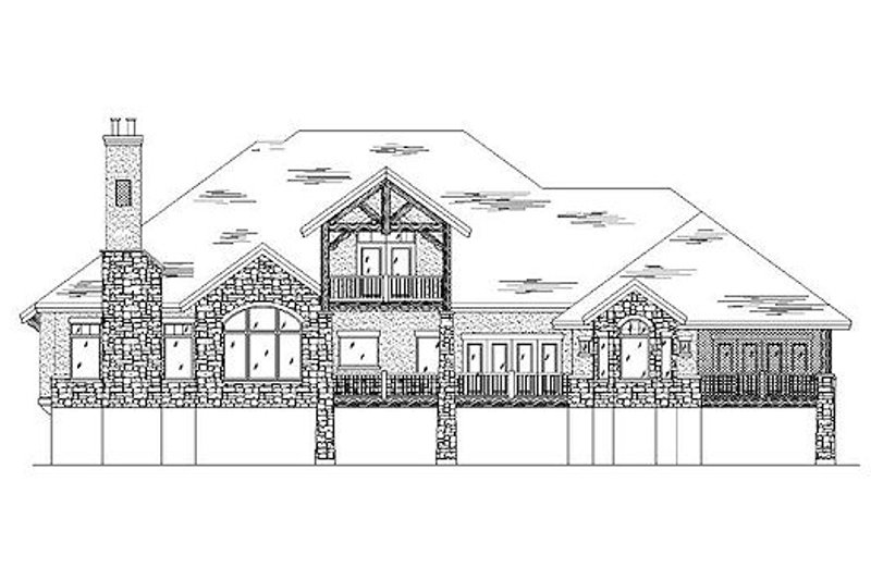 Dream House Plan - Exterior - Rear Elevation for European House Plan #5-401 - 4 bed, 3.5 bath