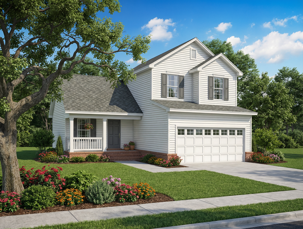 Exterior - Front Elevation 2 for Traditional House Plan #17-2095 - 3 bed, 2 bath