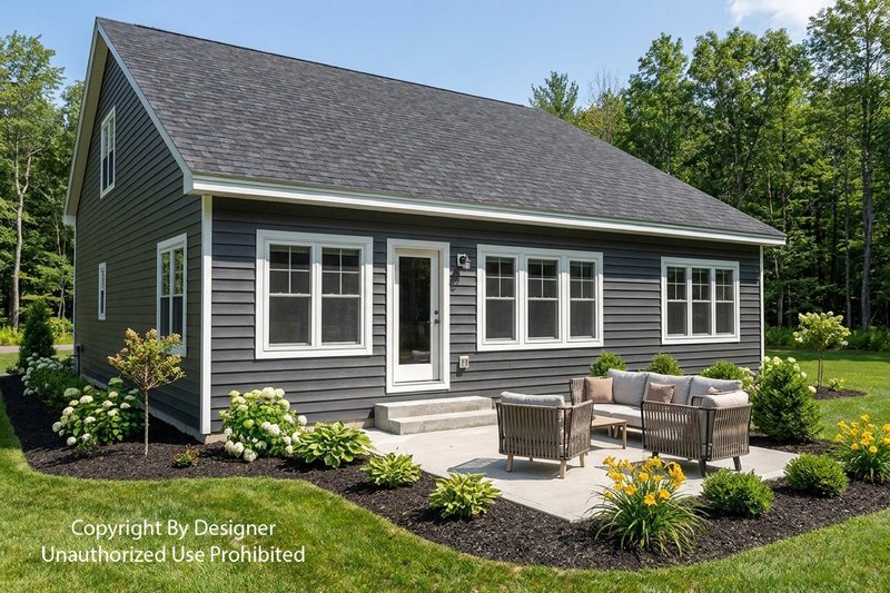 House Plan Design - Exterior - Rear Elevation for Farmhouse House Plan #51-1535 - 3 bed, 2.5 bath