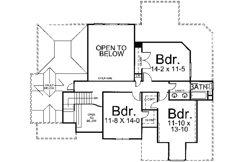 House Plan Design - Floor Plan - Upper Floor for Colonial House Plan #119-132 - 4 bed, 2.5 bath
