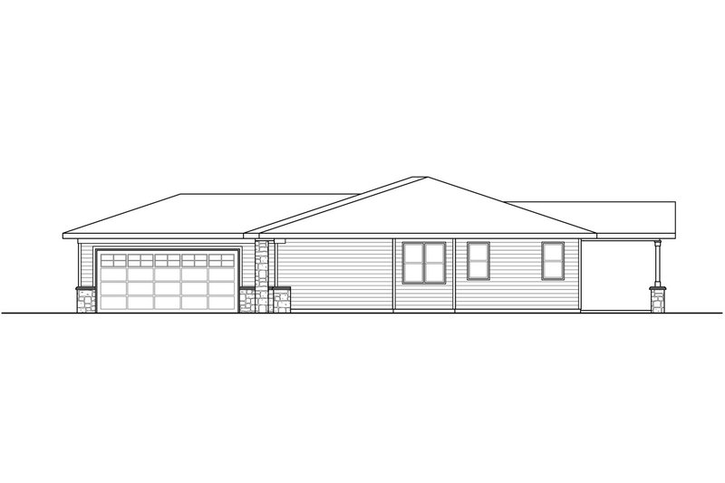 House Blueprint - Exterior - Other Elevation 1 for Ranch House Plan #124-1146 - 3 bed, 2.5 bath
