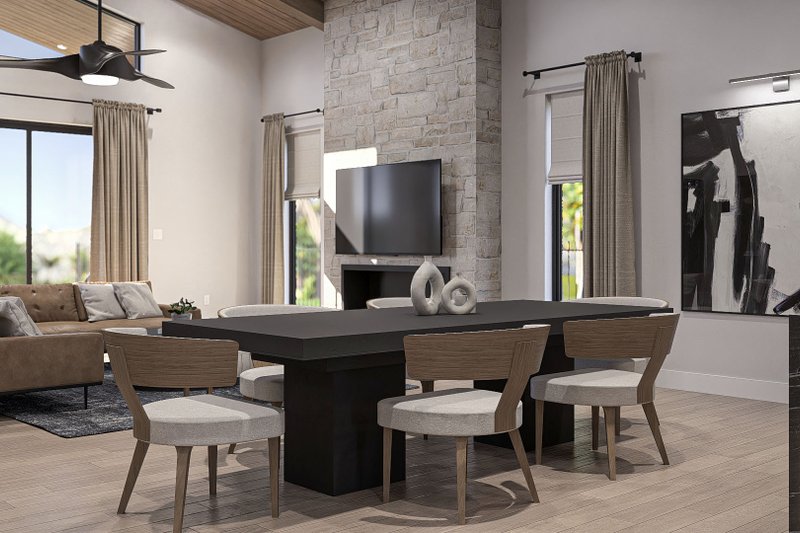 Architectural House Design - Interior - Dining Room for Modern House Plan #455-560 - 3 bed, 2 bath