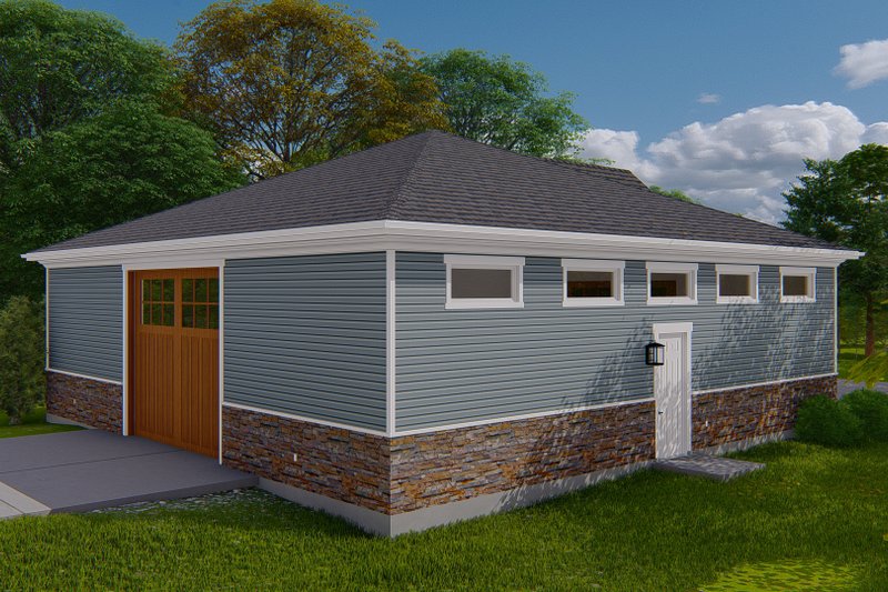 Architectural House Design - Exterior - Other Elevation 1 for Craftsman House Plan #1060-156, 1 bath