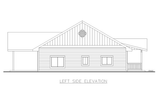 Exterior - Other Elevation for Ranch House Plan #117-988 - 3 bed, 3.5 bath