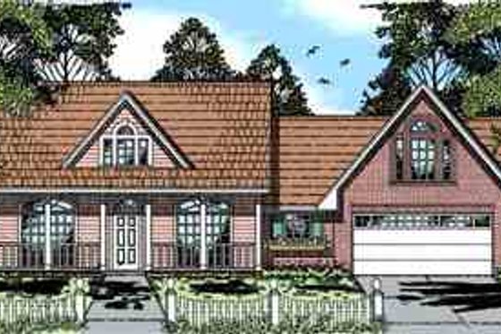 traditional house plan front elevation 