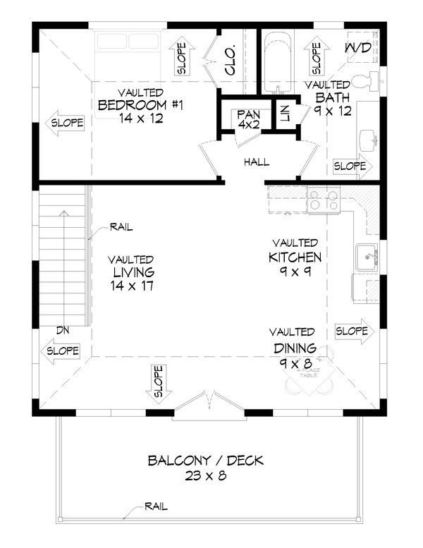 House Blueprint - Craftsman Floor Plan - Upper Floor Plan #932-1354