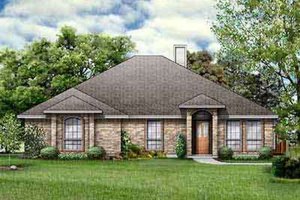 Colonial Exterior - Front Elevation Plan #84-213