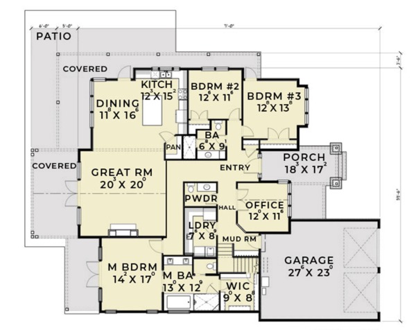 Dream House Plan - Craftsman Floor Plan - Main Floor Plan #1070-5