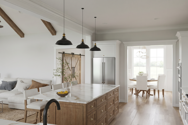Architectural House Design - Interior - Kitchen 2 for Farmhouse House Plan #923-500 - 4 bed, 3.5 bath
