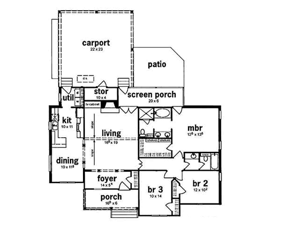 Home Plan - Traditional Floor Plan - Main Floor Plan #36-126