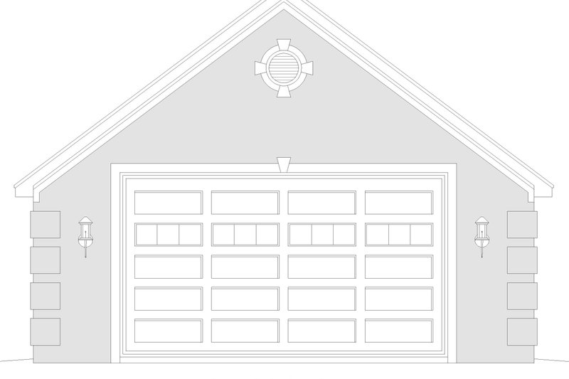 House Blueprint - Exterior - Front Elevation 3 for Southern House Plan #932-1397, 0 bath