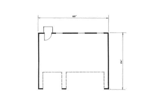 Floor Plan - Main Floor for Traditional House Plan #116-140, 0 bath