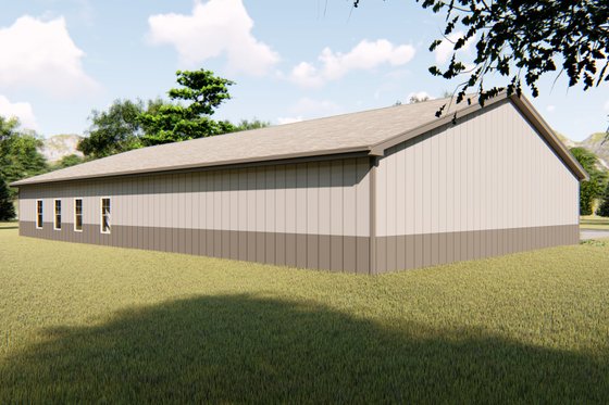 Exterior - Rear Elevation for Barndominium House Plan #455-262 - 3 bed, 2 bath
