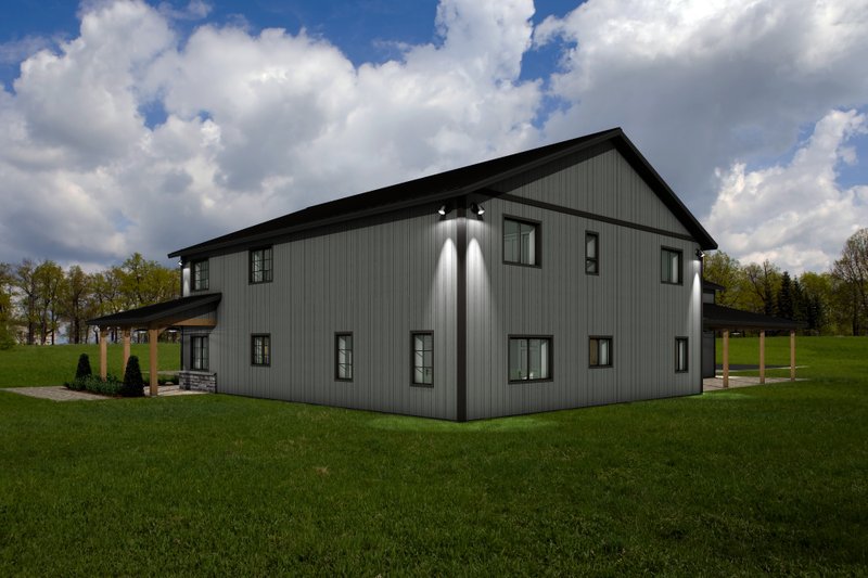 Architectural House Design - Exterior - Rear Elevation for Barndominium House Plan #1084-11 - 3 bed, 2.5 bath