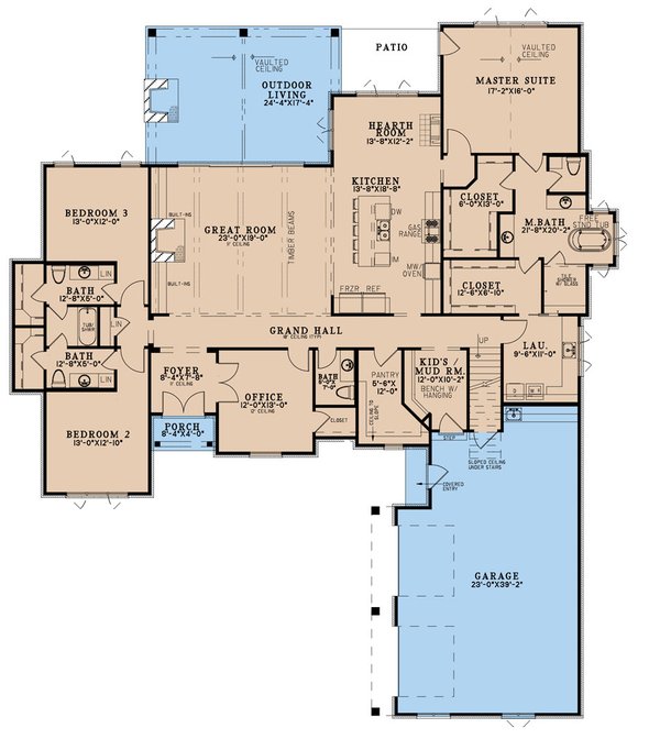 European Floor Plan - Main Floor Plan #923-335