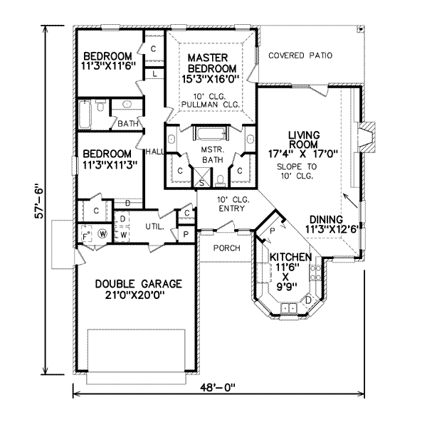 Traditional Floor Plan - Main Floor Plan #65-104