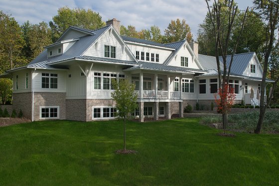 Exterior - Rear Elevation 1 for Country House Plan #928-276 - 4 bed, 4.5 bath