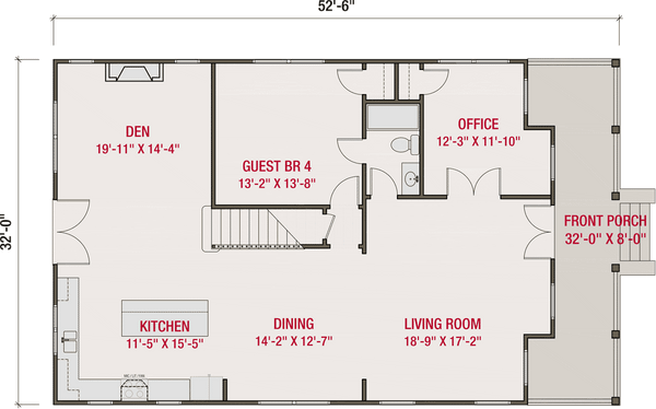 House Plan Design - Farmhouse Floor Plan - Main Floor Plan #461-93