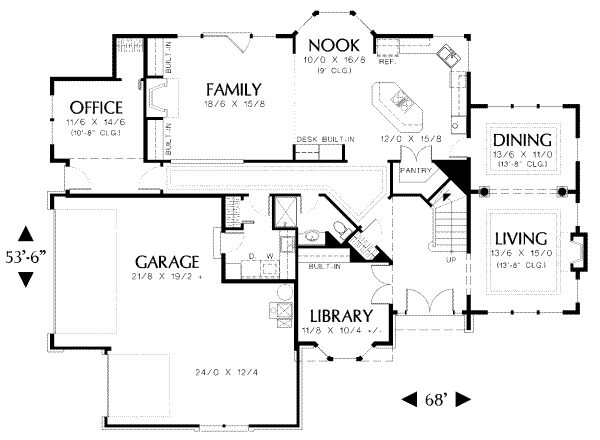 Home Plan - Traditional Floor Plan - Main Floor Plan #48-140