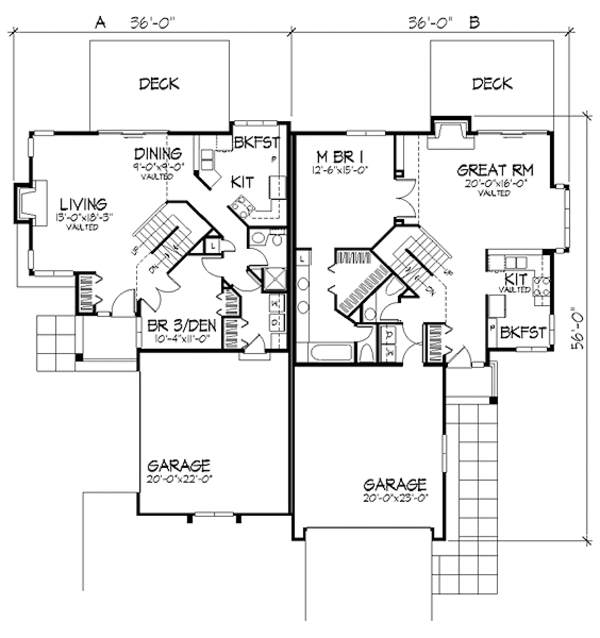 House Plan Design - Traditional Floor Plan - Main Floor Plan #320-443