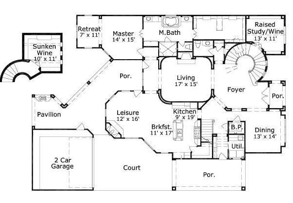 European Floor Plan - Main Floor Plan #411-664