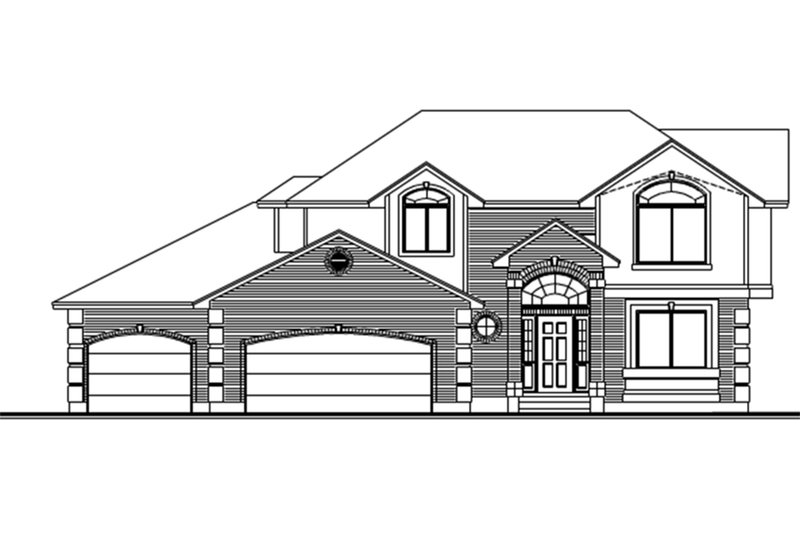 Dream House Plan - Exterior - Front Elevation 4 for Traditional House Plan #308-124 - 4 bed, 2.5 bath