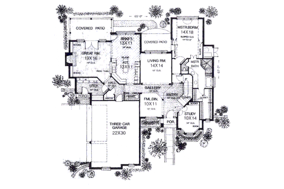 Floor Plan - Main Floor for European House Plan #310-901 - 4 bed, 3.5 bath