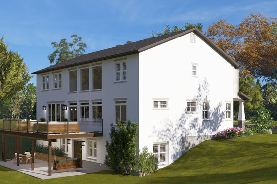 Exterior - Rear Elevation 2 for Craftsman House Plan #1060-246 - 5 bed, 3.5 bath