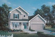 Traditional Style House Plan - 3 Beds 2.5 Baths 1524 Sq/Ft Plan #57-163 