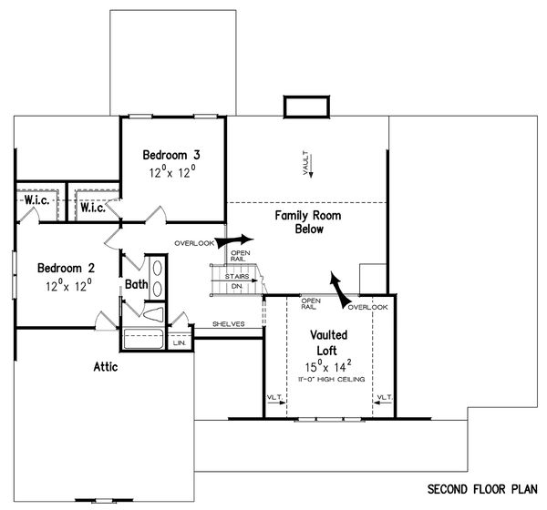 Craftsman Floor Plan - Upper Floor Plan #927-25