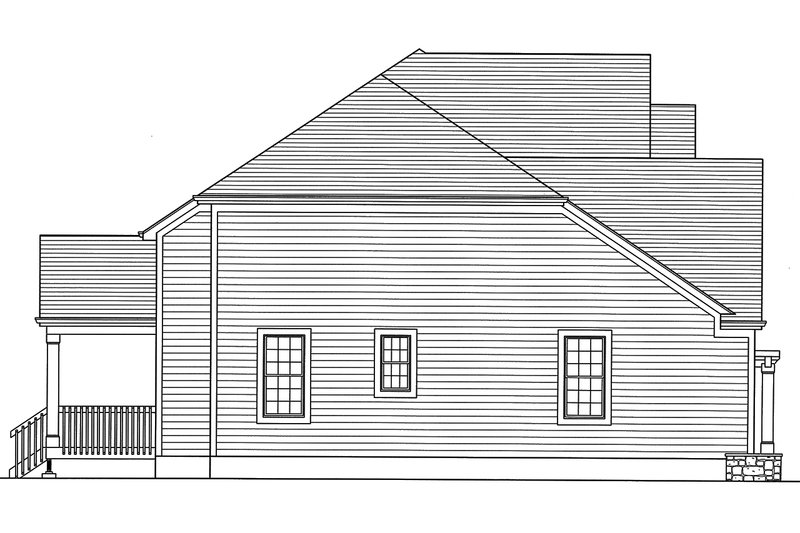 Dream House Plan - Left Side Elevation