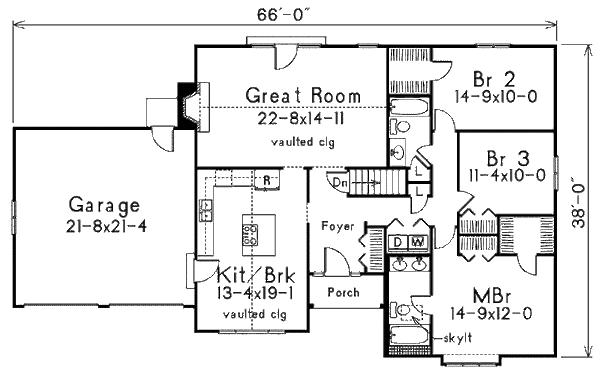 Traditional Floor Plan - Main Floor Plan #57-200