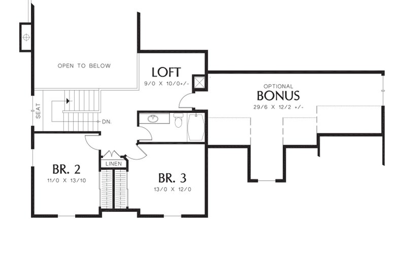 Dream House Plan - Floor Plan - Upper Floor for Traditional House Plan #48-393 - 3 bed, 2.5 bath