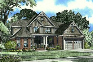 Country Exterior - Front Elevation Plan #17-1169