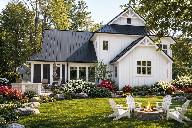 Home Plan - Exterior - Rear Elevation for Farmhouse House Plan #928-425 - 3 bed, 2.5 bath