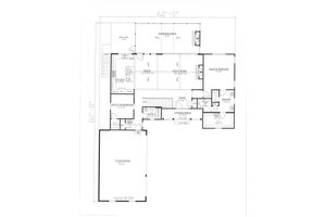 Floor Plan - Main Floor for Farmhouse House Plan #437-126 - 4 bed, 4 bath