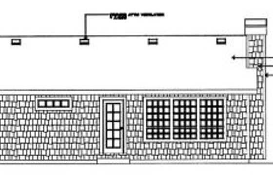Exterior - Rear Elevation for Cottage House Plan #92-103 - 2 bed, 1 bath