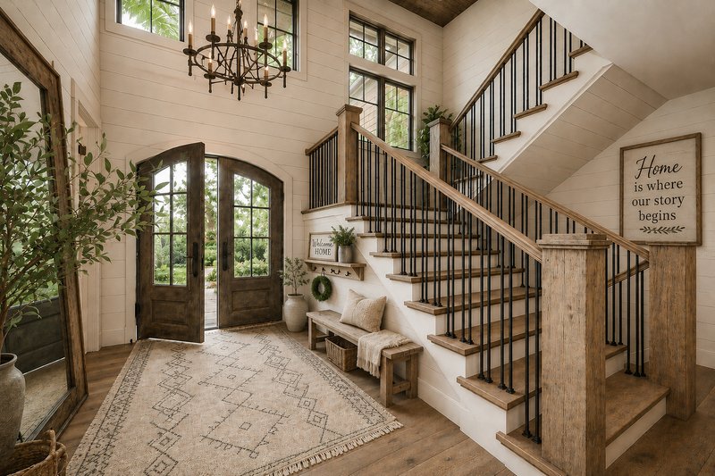 Architectural House Design - Interior - Entry for Farmhouse House Plan #928-457 - 4 bed, 6.5 bath