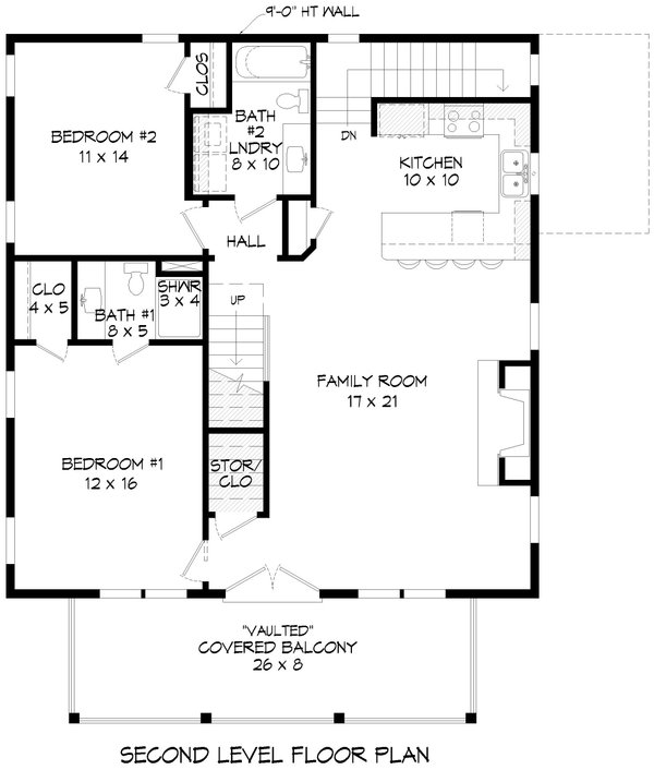 Dream House Plan - Beach Floor Plan - Upper Floor Plan #932-1093