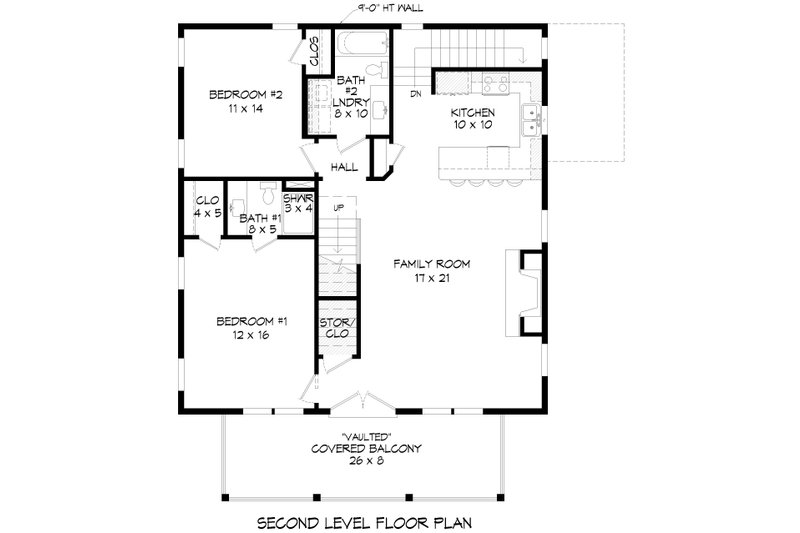 Dream House Plan - Floor Plan - Upper Floor for Beach House Plan #932-1093 - 3 bed, 3.5 bath
