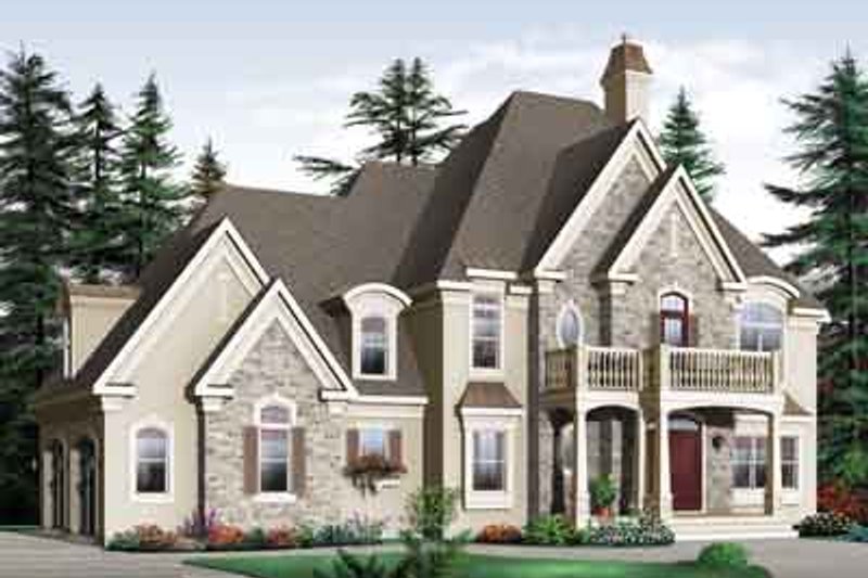 Architectural House Design - European Exterior - Front Elevation Plan #23-667