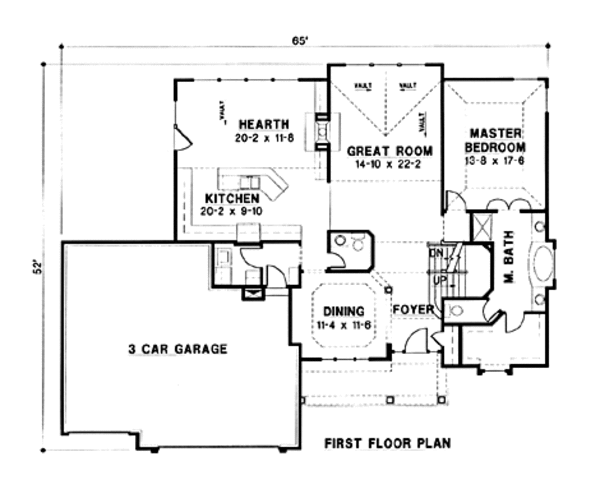 Traditional Floor Plan - Main Floor Plan #67-184